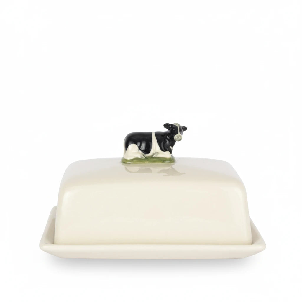 Quail New Friesian Cow Butter Dish