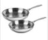 Kuhn Rikon Allround Uncoated Stainless Steel Frying Pan Set (24cm & 28cm).