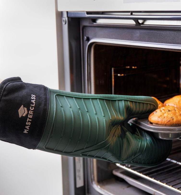 MasterClass Silicone & Cotton Single Oven Glove, Green