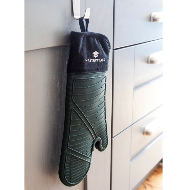 MasterClass Silicone & Cotton Single Oven Glove, Green