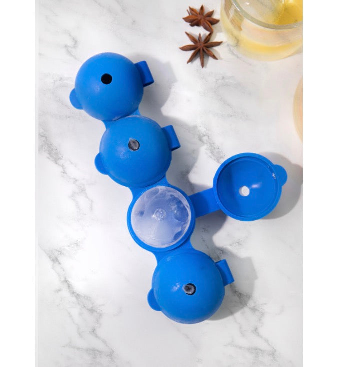 Colourworks Sphere Ice Cube Moulds in Gift Box, LFGB-Grade Silicone - Blue
