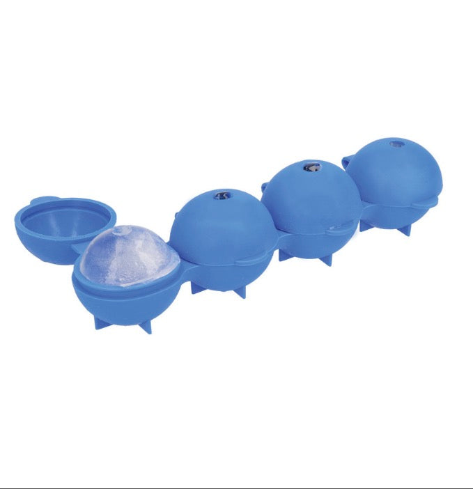Colourworks Sphere Ice Cube Moulds in Gift Box, LFGB-Grade Silicone - Blue