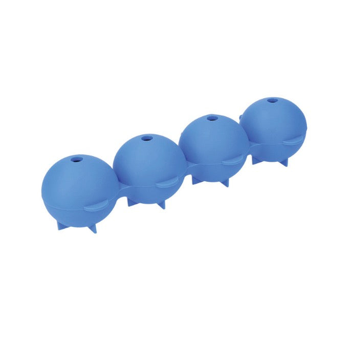 Colourworks Sphere Ice Cube Moulds in Gift Box, LFGB-Grade Silicone - Blue