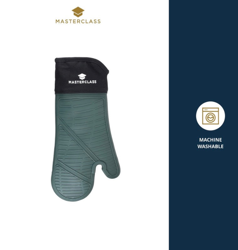 MasterClass Silicone & Cotton Single Oven Glove, Green