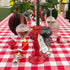 Talking Tables Bon Appetit Red & White Fabric Gingham Tablecloth