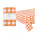 Talking Tables New Orange & White Fabric Gingham Tablecloth