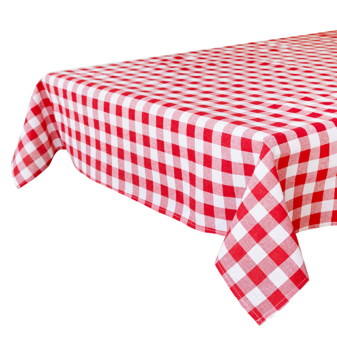 Talking Tables Bon Appetit Red & White Fabric Gingham Tablecloth