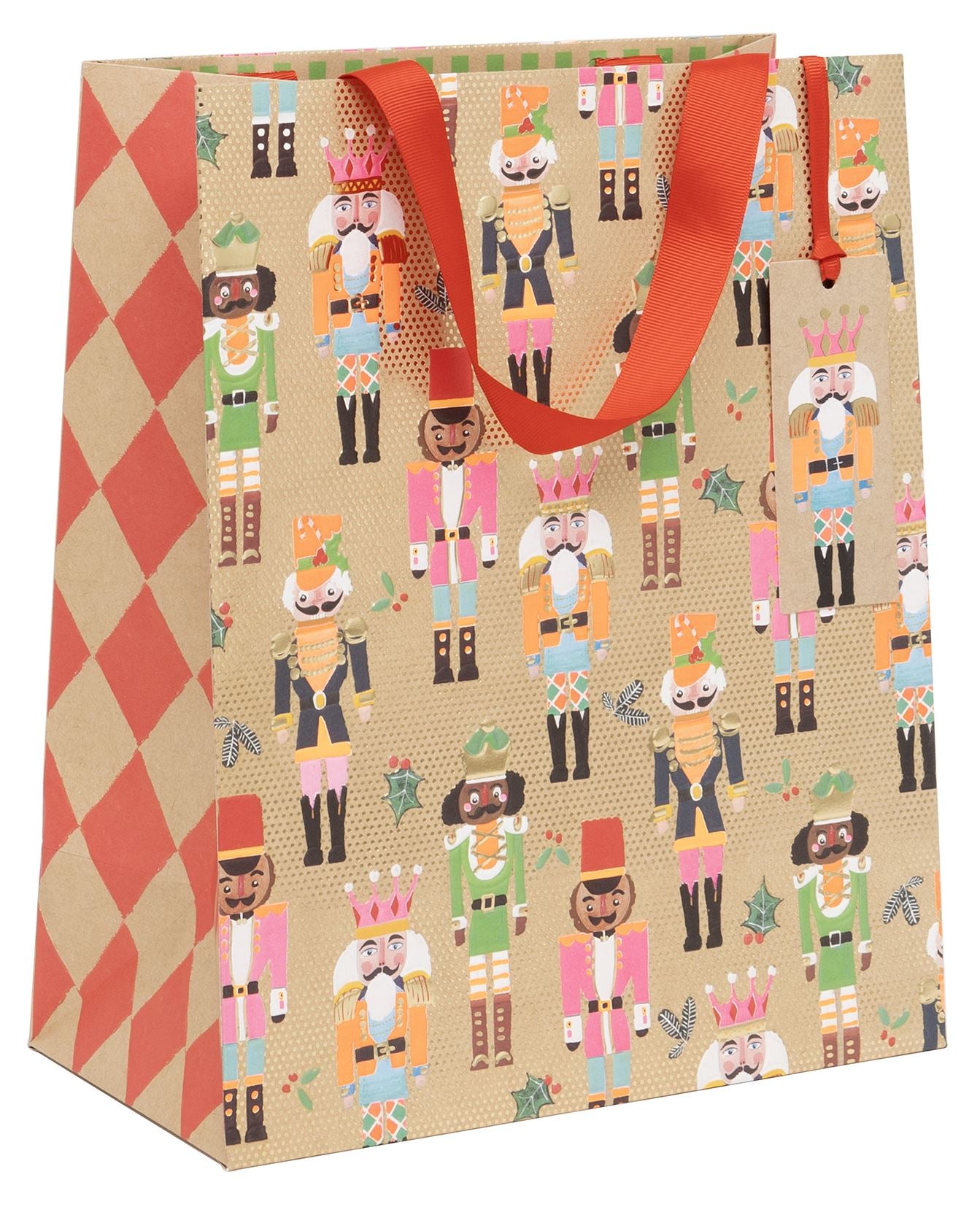 Glick Nutcrackers Kraft Large Gift Bag