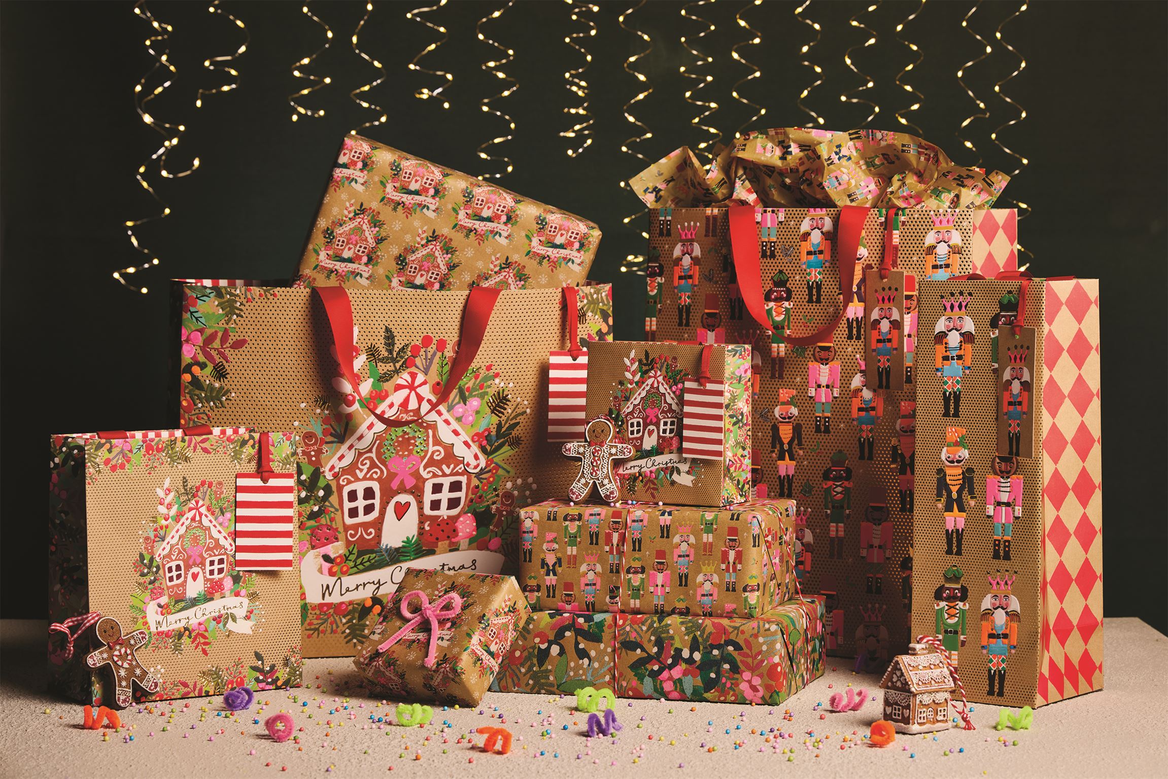 Glick Nutcrackers Kraft Large Gift Bag