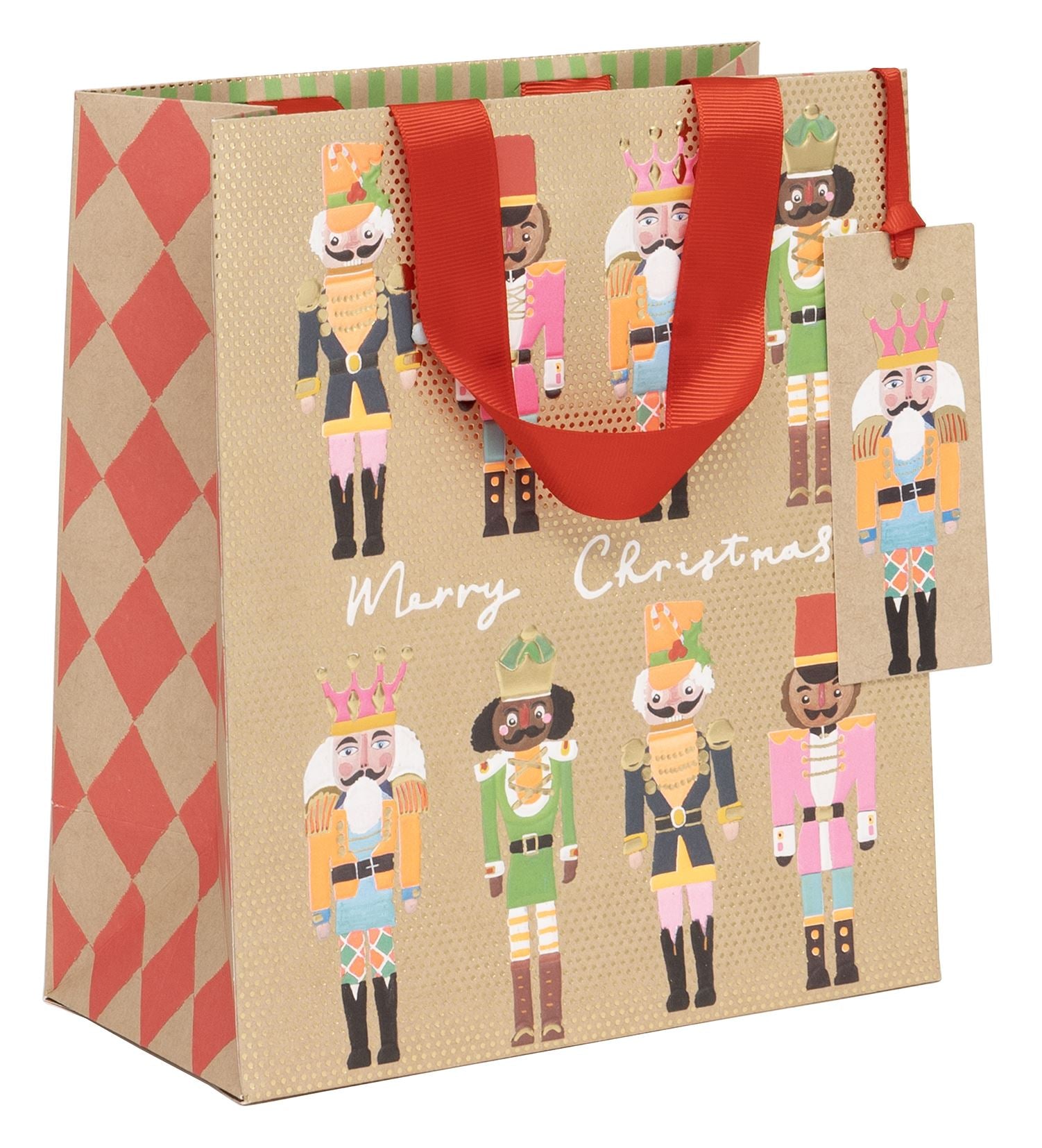 Glick Nutcracker Kraft Gift Bag Medium