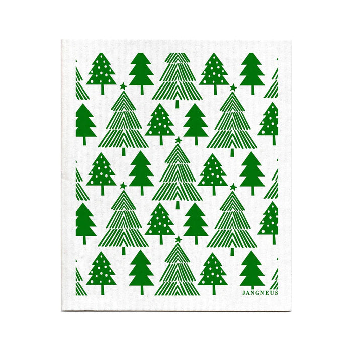 Jangneus Green Christmas Forest Dishcloth