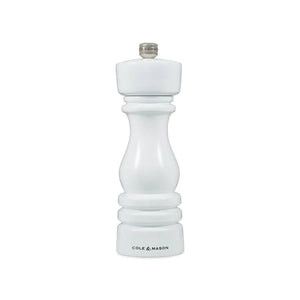 Cole & Mason London 180mm Pepper Mill In White Gloss Wood