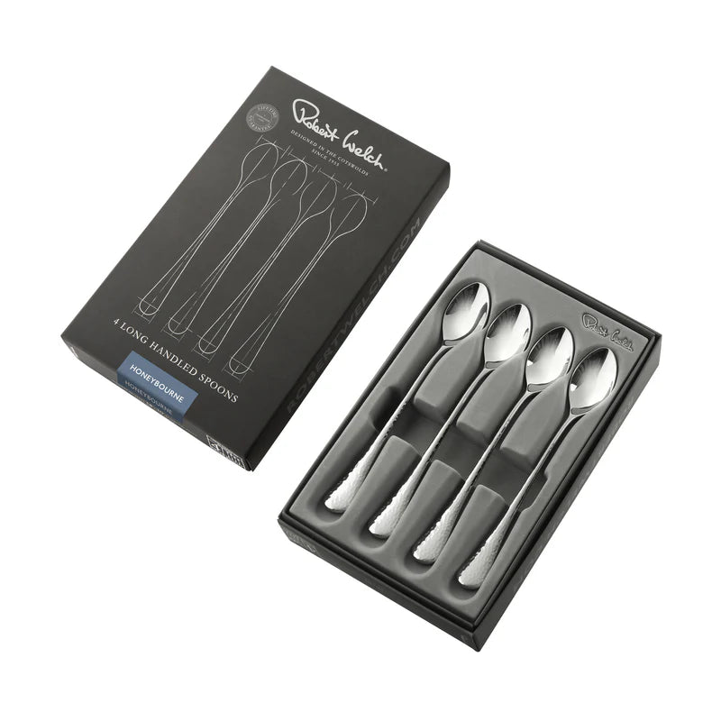 Robert Welch Honeybourne Bright Long Handled Spoon Set of 4