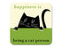 Repeat Repeat New Happiness Peeping Cat Coaster Green