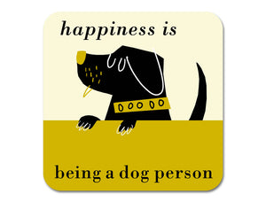 Repeat Repeat Happiness Peeping Dog Coaster Olive