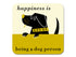 Repeat Repeat Happiness Peeping Dog Coaster Olive