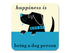 Repeat Repeat Happiness Peeping Dog Coaster Turquoise