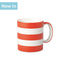 WM BARTLEET & SONS 1 Pint Mug, Hand Decorated, Stripe (Available in 8 Colours)