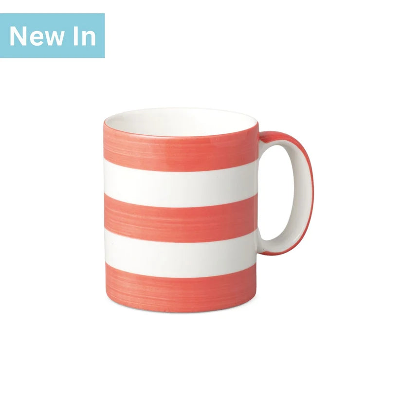 WM BARTLEET & SONS 1 Pint Mug, Hand Decorated, Stripe (Available in 8 Colours)