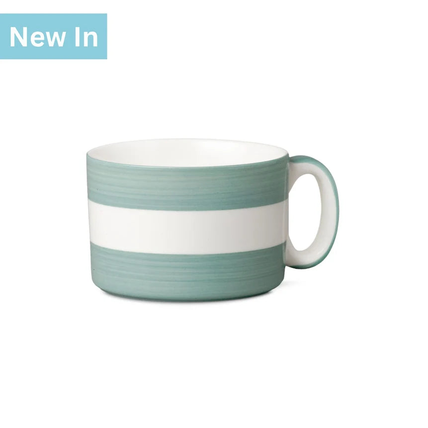 WM BARTLEET & SONS Wide Mug, Hand Decorated, Stripe (Available in 8 Colours)