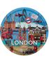 Bean & Bemble New Large Round Tray, Colourful London