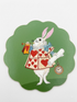 Bean & Bemble New Scallop Coaster, White Rabbit
