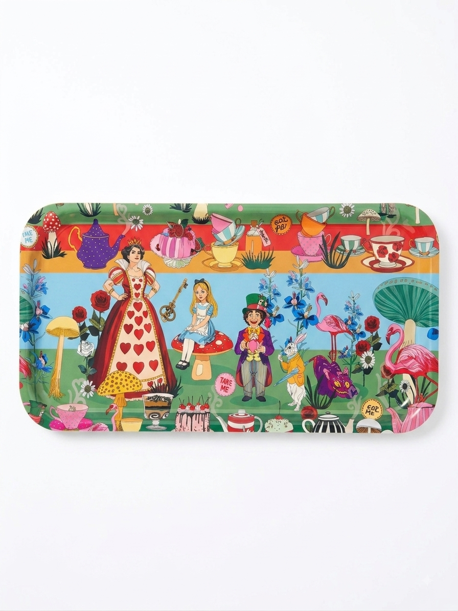 Bean & Bemble New Alice In Wonderland Tea Party Rectangular Tray