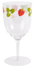 Navigate Strawberries & Cream reusable Decorated Wine Glass