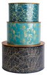 Navigate Botanicals Trio of Nesting Tins with Bamboo Lids