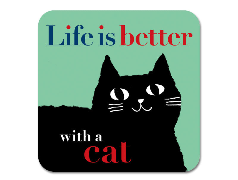 Repeat Repeat Life Big Cat Green Coaster