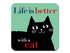 Repeat Repeat Life Big Cat Green Coaster