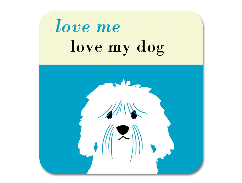 Repeat Repeat Happiness Cockapoo Coaster Turquoise