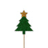 Glitter Christmas Tree Cupcake Toppers Green
