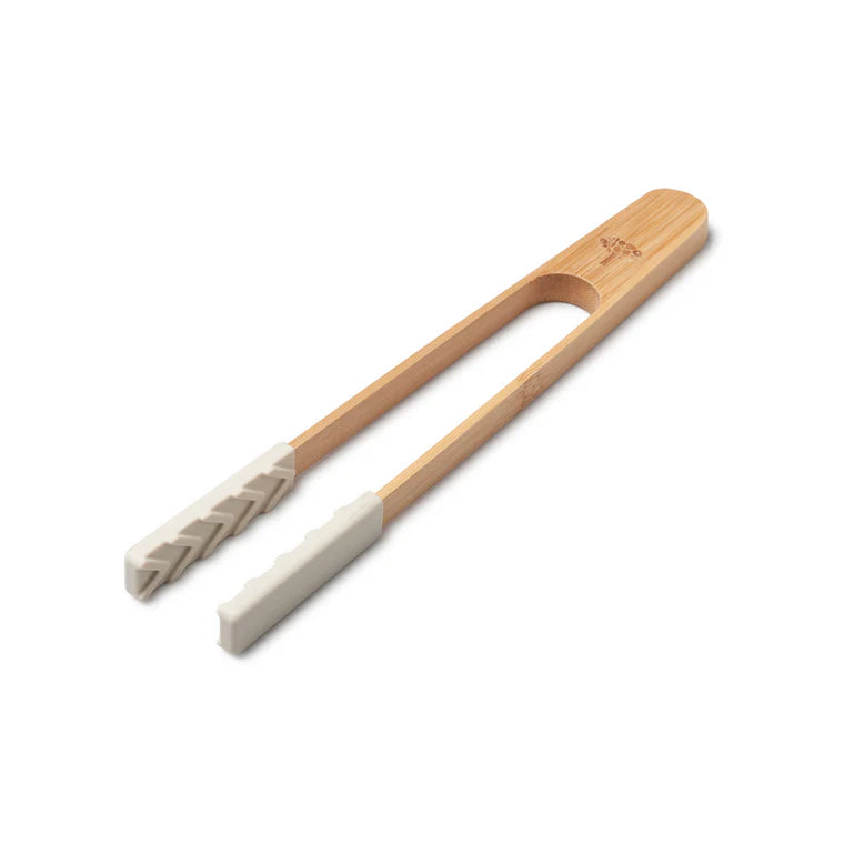 Zeal Bamboo Cooking Tongs with Silicone Tips, 25cm