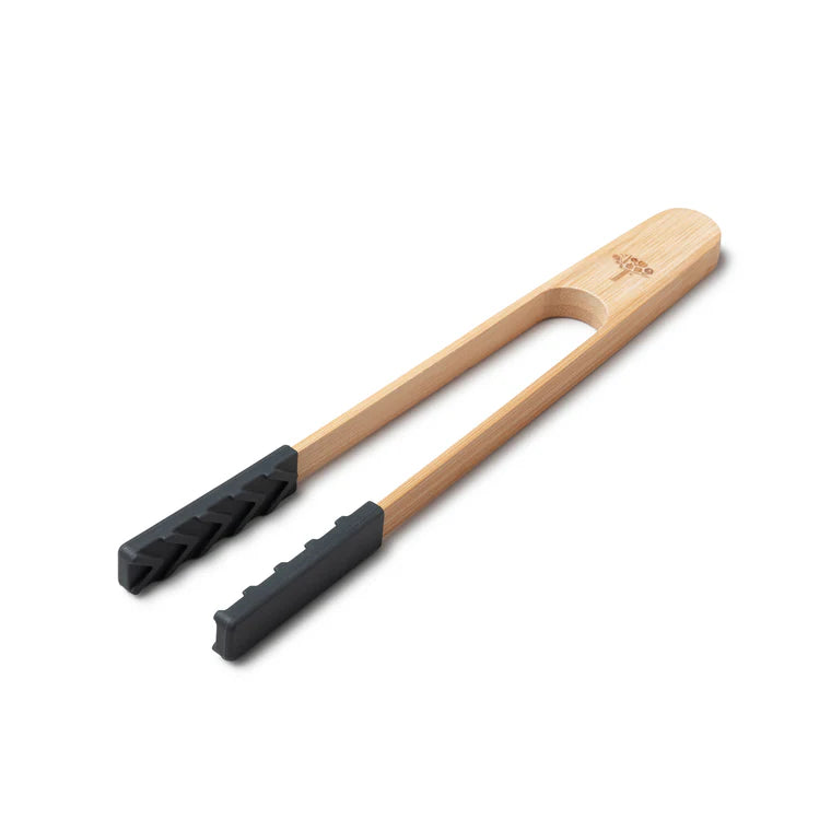 Zeal Bamboo Cooking Tongs with Silicone Tips, 25cm