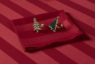 Walton & Co Jacquard Stripe Napkin Red (set of 4)