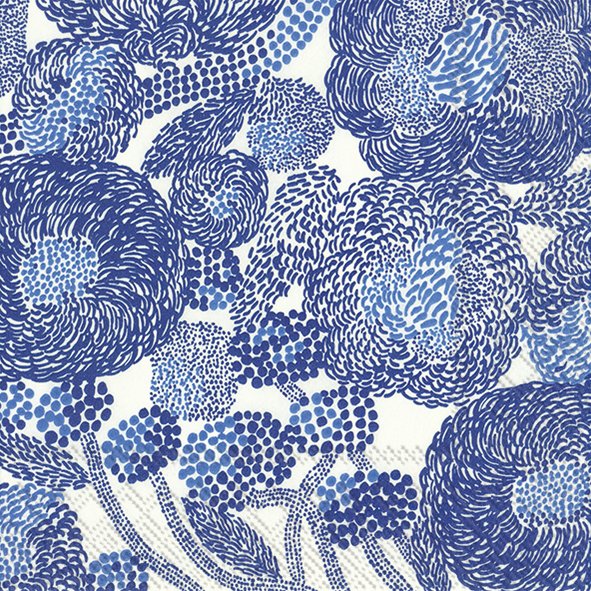 MYNSTERI Cream Blue Lunch Napkins