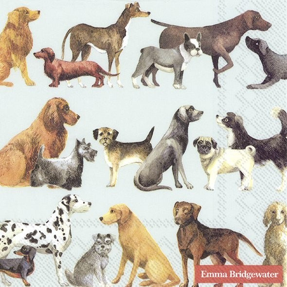Emma Bridgewater Dogs Light Blue Lunch Napkins