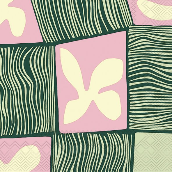 KORKEUKSISSA Rose Green Lunch Napkins