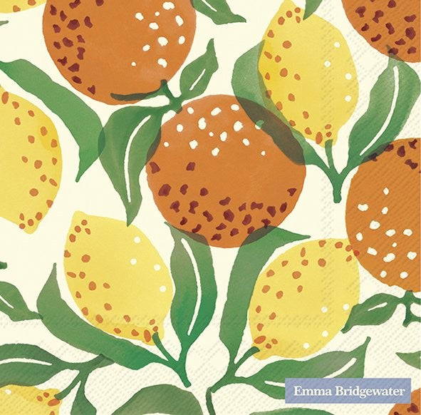 Emma Bridgewater Oranges and Lemons Cream Lunch Napkins