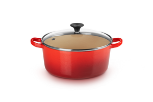 Le Creuset COOKS SPECIAL Cast Iron Round Casserole with Glass Lid & Phenolic Knob 22 CM / 3.3L