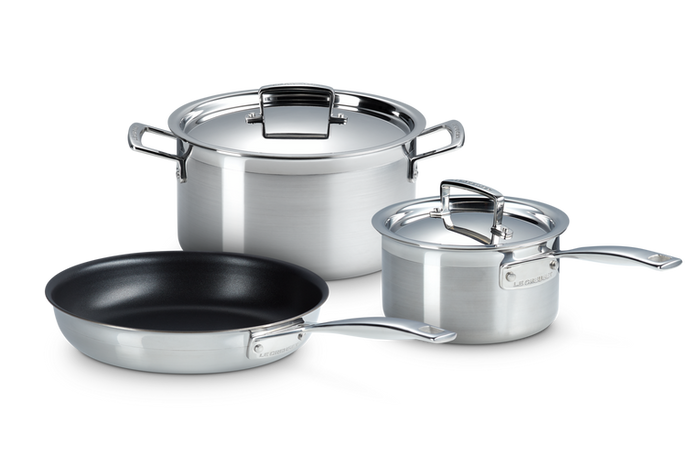 Le Creuset 3ply Stainless Steel 3-piece Cookware Set