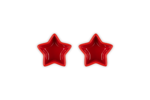 Le Creuset Stoneware Set of 2 Star Ramekins with Colour Interior