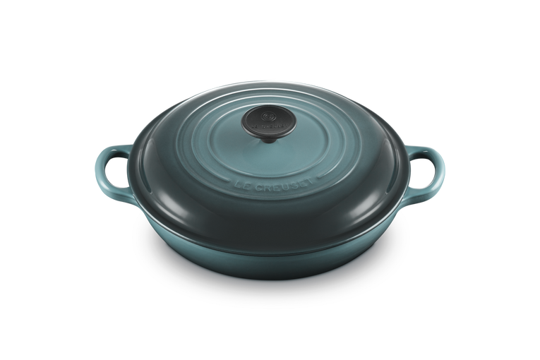 Le Creuset Cast Iron Classic Shallow Casserole with Phenolic Knob New Ocean 26 CM / 2.2L