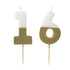 Talking Tables White & Gold Milestone Birthday Number Candles
