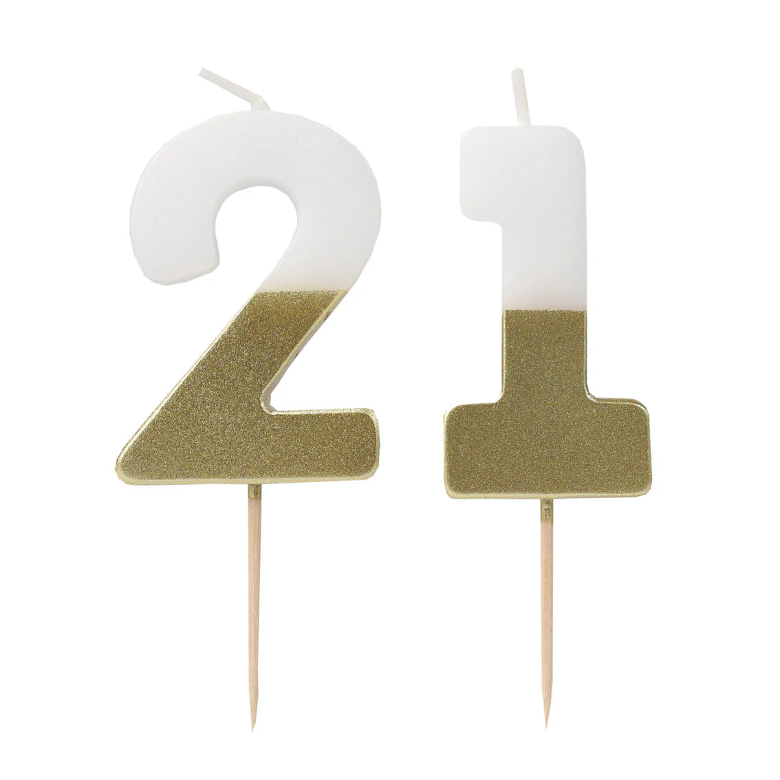 Talking Tables White & Gold Milestone Birthday Number Candles