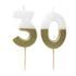 Talking Tables White & Gold Milestone Birthday Number Candles