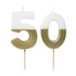 Talking Tables White & Gold Milestone Birthday Number Candles