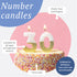 Talking Tables White & Gold Milestone Birthday Number Candles