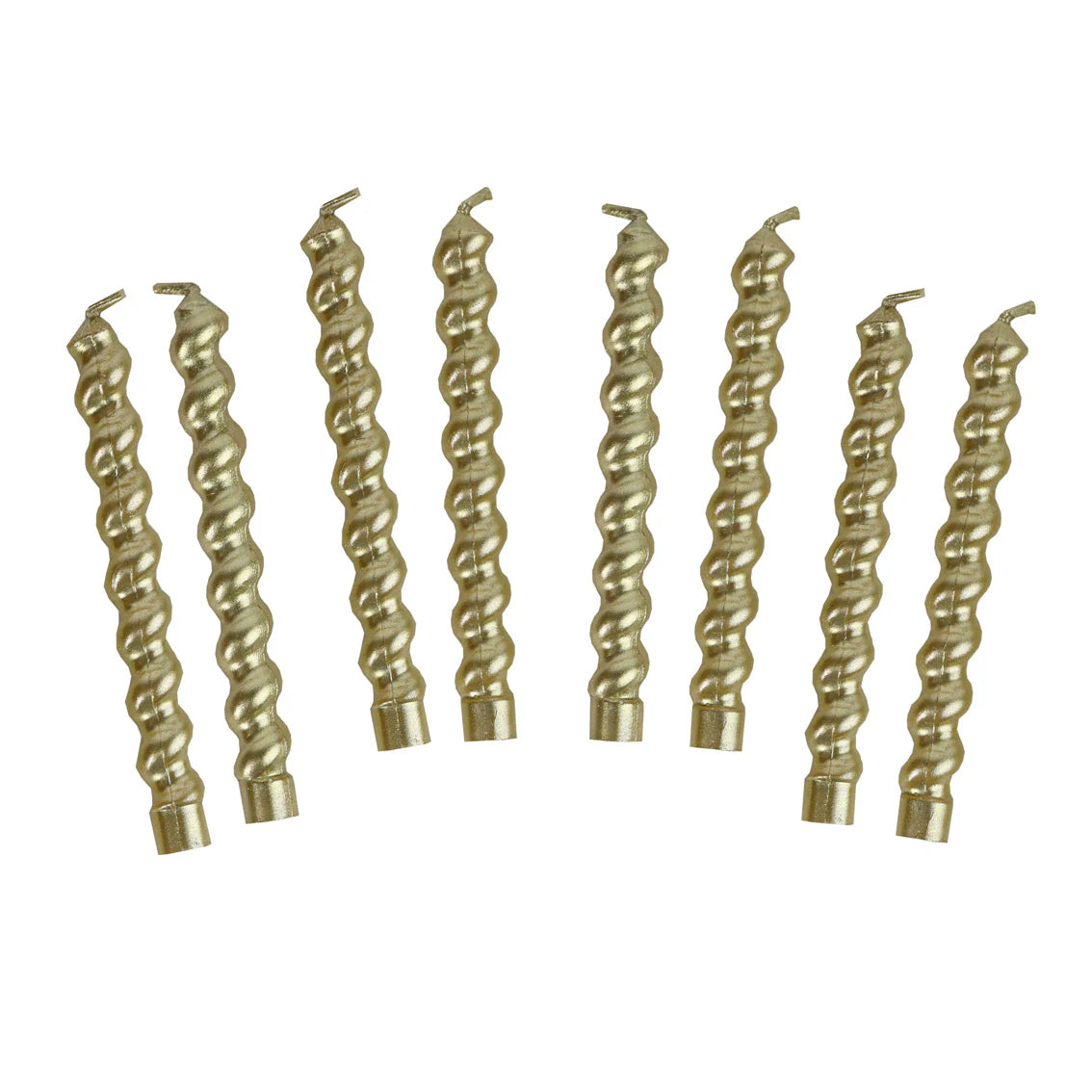 Talking Tables Luxe Gold Twirl Candles - 8 Pack